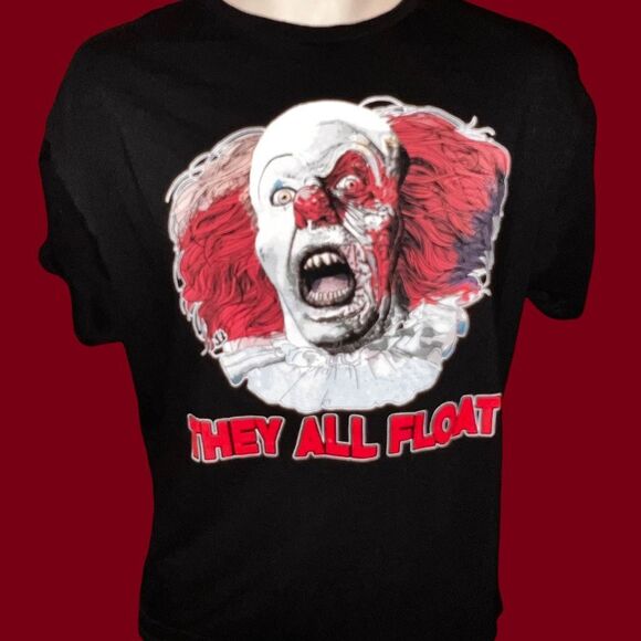 IT The Movie Pennywise The Clown They All Float Graphic T Shirt Size L #13 - Picture 1 of 3